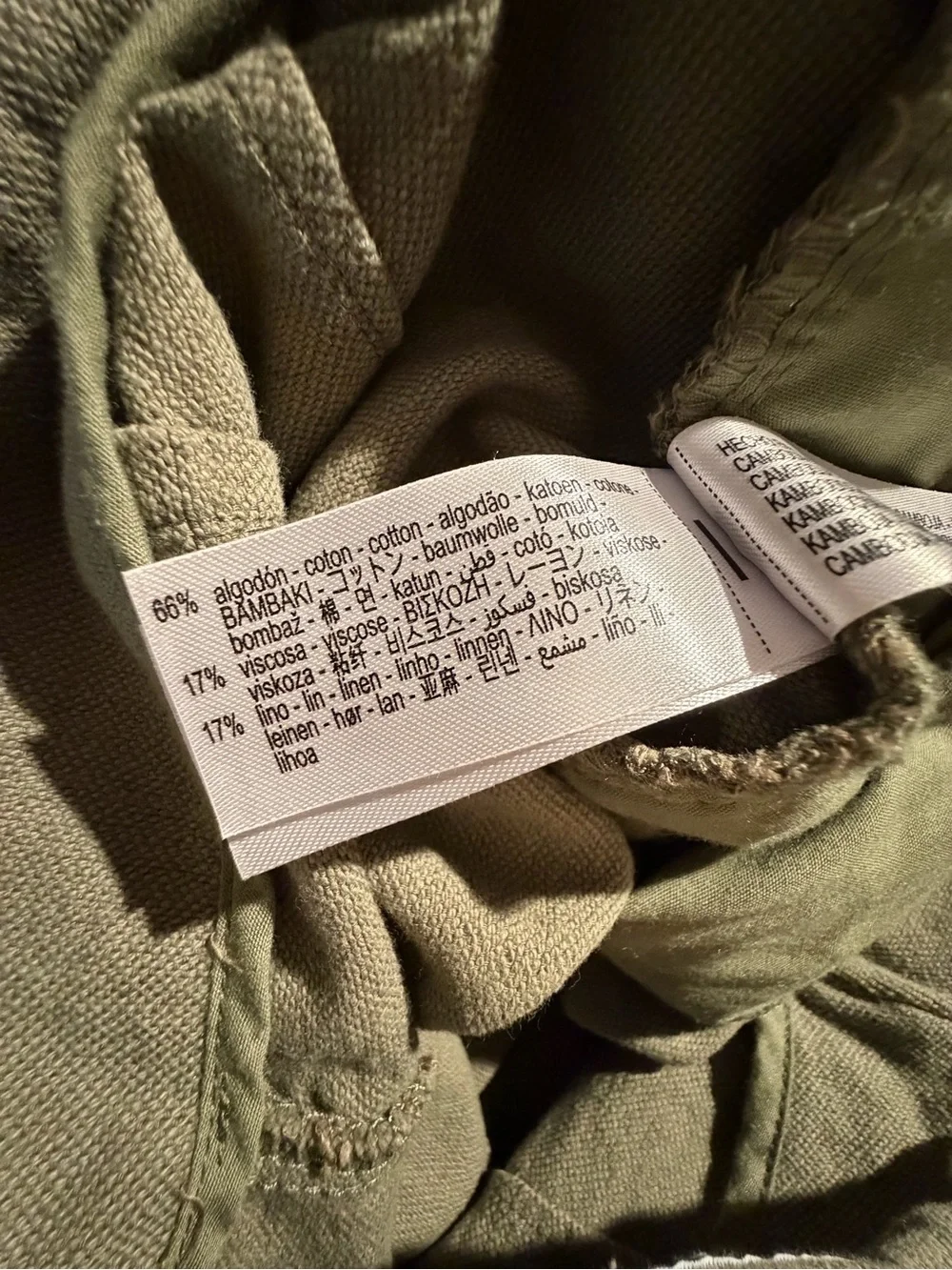 Zara Green Linen Wide Leg Cropped Paper Bag Waist Pants Small